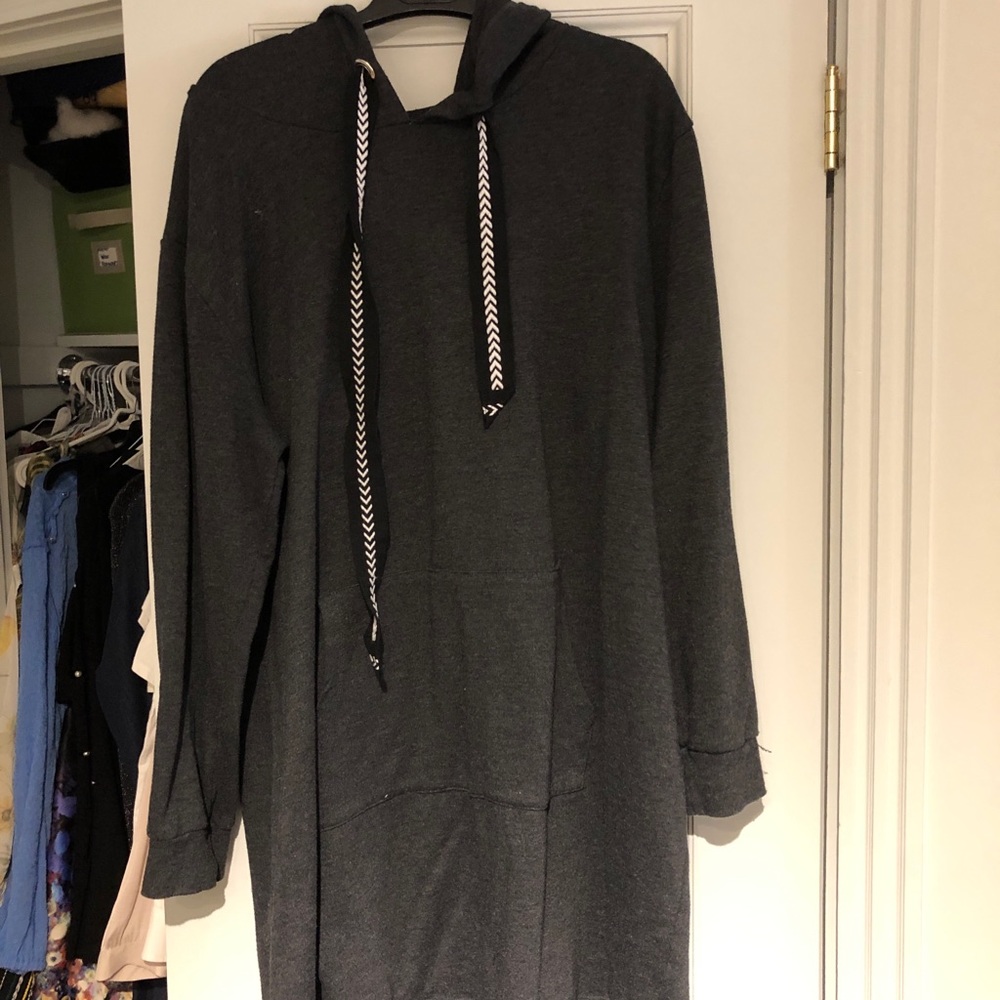Cozy grey sweater dress